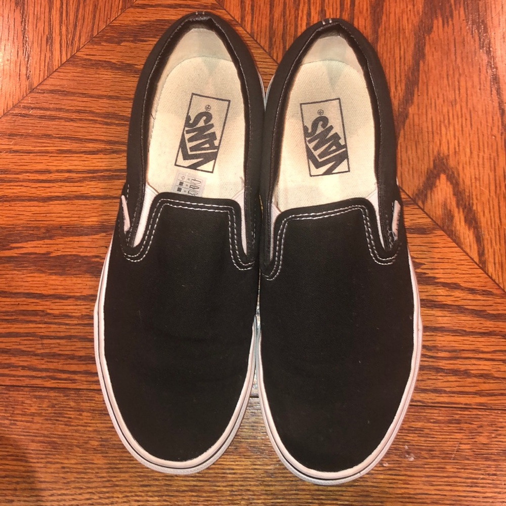 black slip on vans